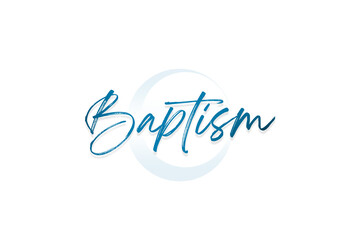 Baptism letter isolated on white background