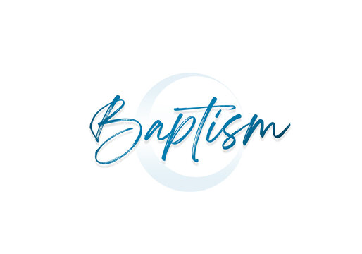 Baptism letter isolated on white background