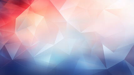 Fototapeta premium polygonal blue light and red gradient background abstract triangles.