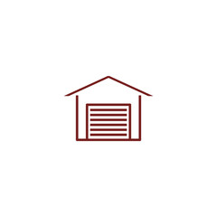 Garage door icon isolated on transparent background