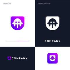 Jelly Fish Logo Vector Icon Illustration Design