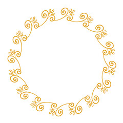filigree line element art drawn round frame