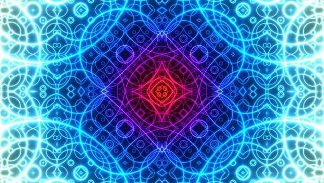 Beautiful mandala colorful trippy pattern animation peace and love