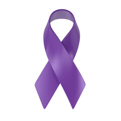 3d icon Violet Ribbon World Pancreatic Cancer day is observed every year in November. Disease in which malignant cells form in the tissues of the pancreas