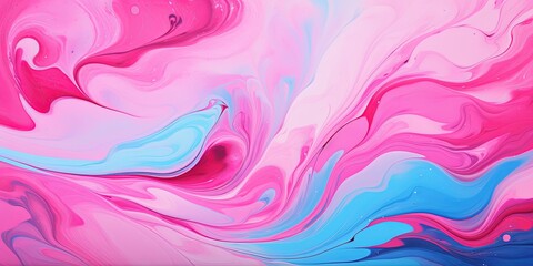 Abstract marbling oil acrylic paint background illustration art wallpaper - Pink blue color with...
