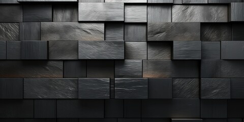 Darm metal steel plane stripe block brick abstract geometric shapes. Background texture pattern.