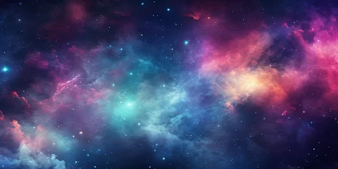Poster Galaxy cosmos abstract multicolored background © Coosh448