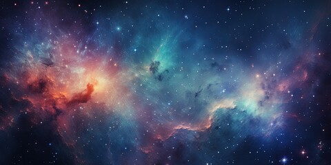 Galaxy cosmos abstract multicolored background - obrazy, fototapety, plakaty