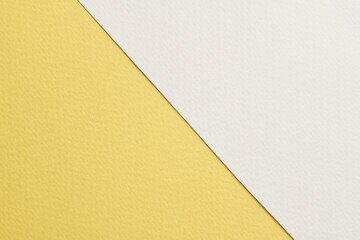 Rough kraft paper background, paper texture white yellow colors. Mockup with copy space for text.