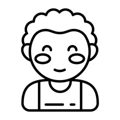 Boy icon in vector. Illustration