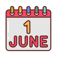 International Children Date icon in vector. Illustration