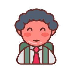 Student icon in vector. Illustration