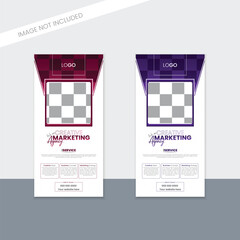 Creative modern rack card design template