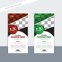 Creative modern rack card design template