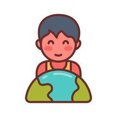 Children Day icon in vector. Illustration