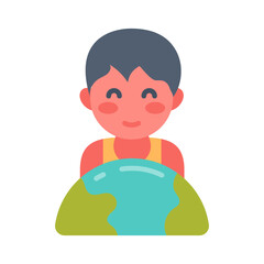 Children Day icon in vector. Illustration