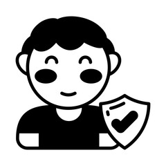Child Protection icon in vector. Illustration