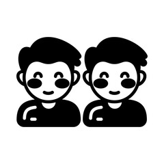 Twins icon in vector. Illustration