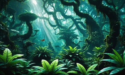 captivating neverending rainforest made of wonderland