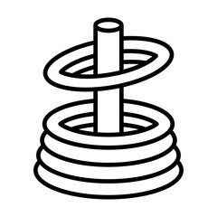 Ring game icon in vector. Illustration