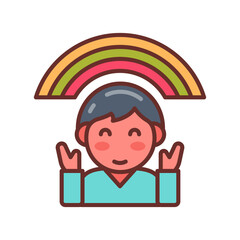 Imagination icon in vector. Illustration