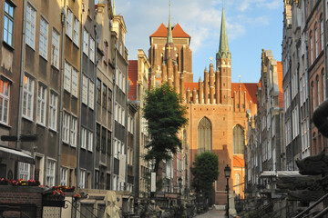 Fototapeta na wymiar Mariacka Street in the old town of Gdańsk in Poland
