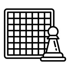 Chess icon in vector. Illustration