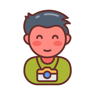 Children Photographer icon in vector. Illustration
