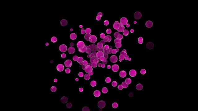 Flowing Particles Pink Orbs