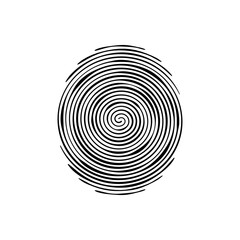 Vector human fingerprint isolated on white background 