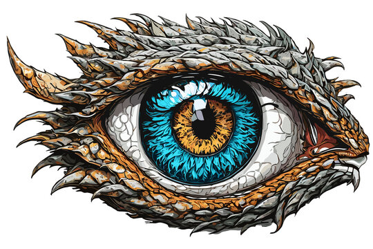 Detailed Dragon Eye illustration