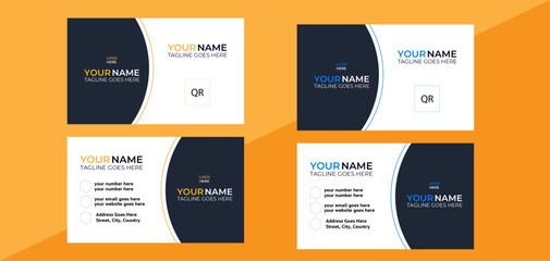 Modern and creative business card. Simple personal visiting card with company logo. 