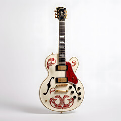 acoustic guitar isolated on white background