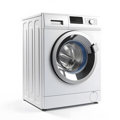 washing machine on white background - obrazy, fototapety, plakaty