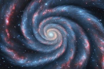 Blue pinwheel galaxy space background
