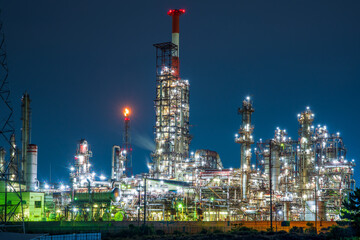 Obraz premium 三重県 四日市市 工場夜景