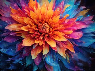 Obraz premium Beautiful flower painting background