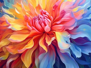Obraz premium Delicate bloom painting background