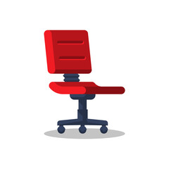 Chair flat icon. Armchair cartoon style. Concept vacant. Vector illustration flat design. Isolated on white background.