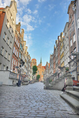 Mariacka Street in the old town of Gdańsk in Poland