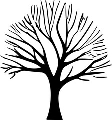 Obraz premium Winterbaum-Icons: Frostige Symbolik und Eisige Ästhetik