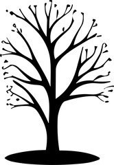 Obraz premium Winterbaum-Icons: Frostige Symbolik und Eisige Ästhetik