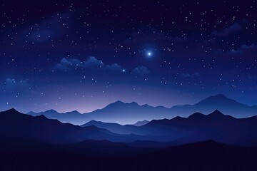 Naklejka na ściany i meble Beautiful Background Featuring Nighttime Sky, Radiating With Its Enchanting Beauty . Сoncept Night Sky, Stargazing, Starry Night, Celestial Beauty