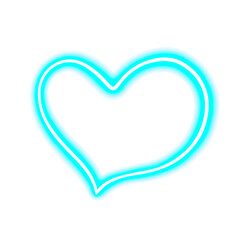 Heart neon effect shape