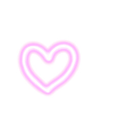 Heart neon effect shape