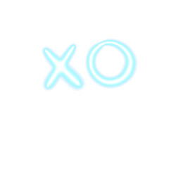 Obraz premium XO neon effect shape