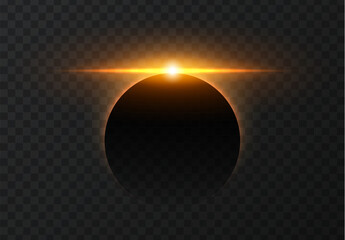 Vector sun eclipse.