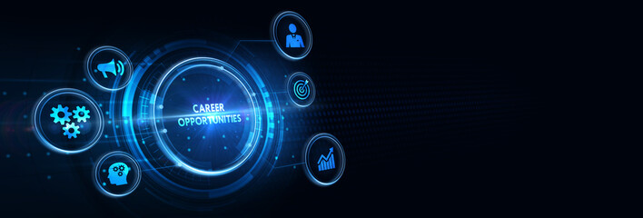 CAREER OPPORTUNITIES. Business, Technology, Internet and network concept. 3d illustration