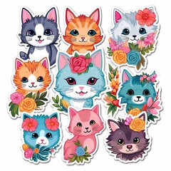 cartoon cat sticker