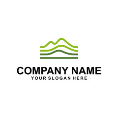 outline mountain logo icon company
